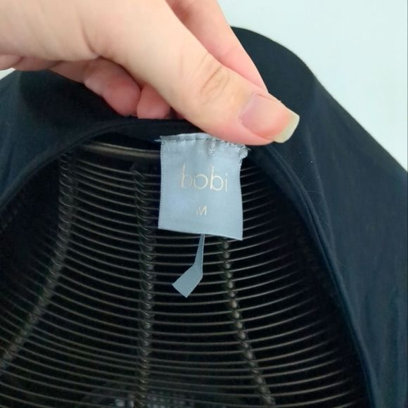 Bobi Black 3/4 sleeve Boho Fridge cover up hippie cardigan size M - Picture 5 of 6